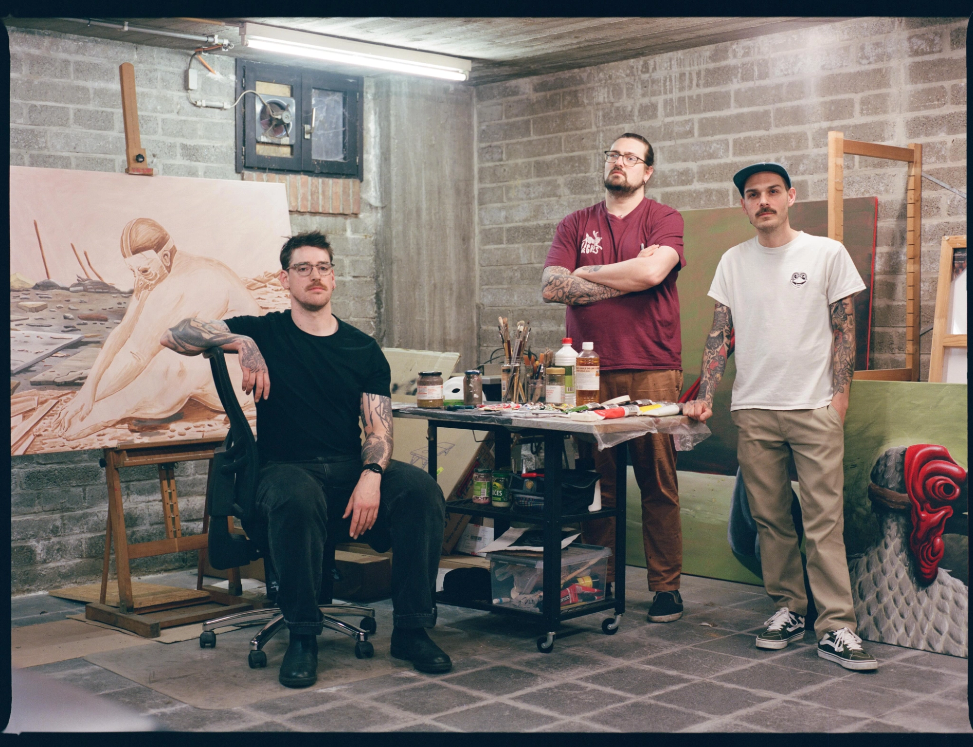 The Argus Tattoo crew together in their Antwerp studio