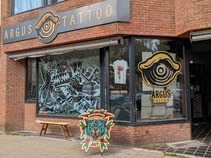 The Argus Tattoo shopfront on Diksmuidelaan in Antwerp-Berchem
