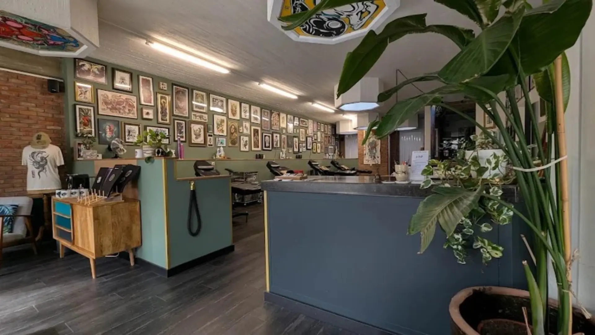 Interior of Argus Tattoo at Diksmuidelaan in Antwerp-Berchem
