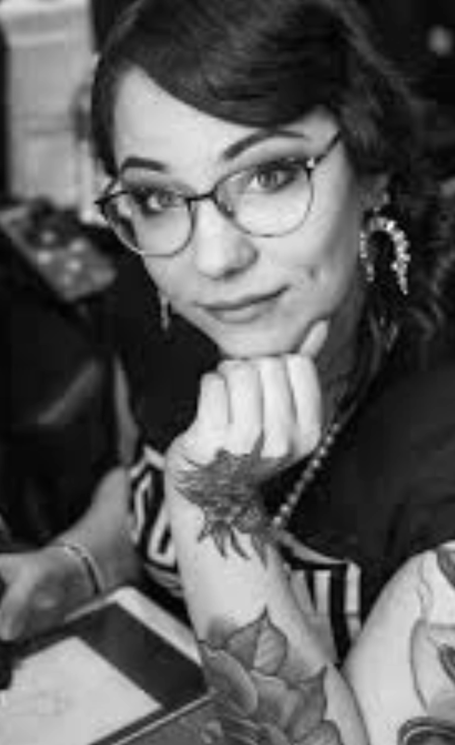 Portrait of Becky Dee, tattoo artist at Argus Tattoo Antwerp