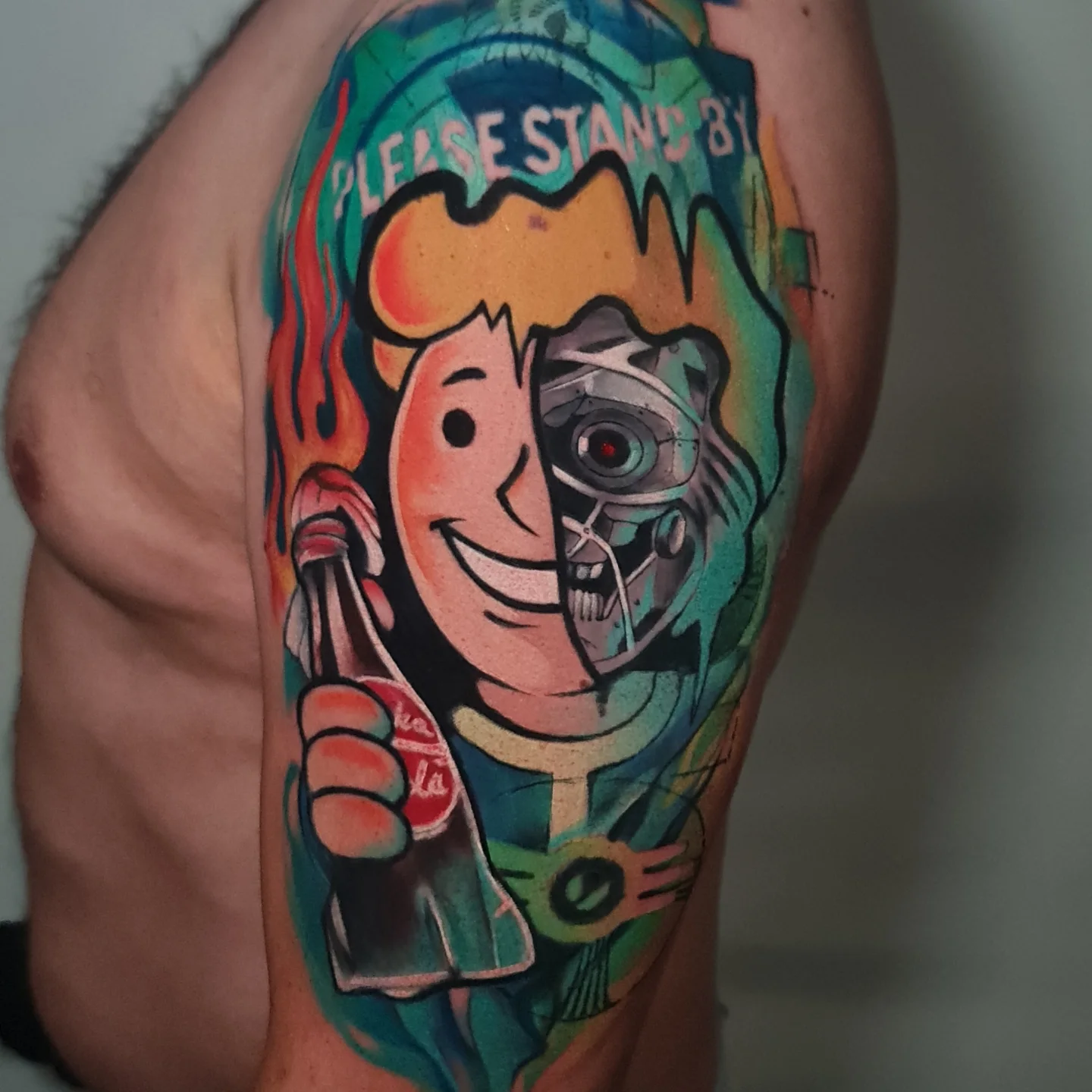 Argustattoo becky dee fallout, tattoo by Becky Dee at Argus Tattoo in Antwerp