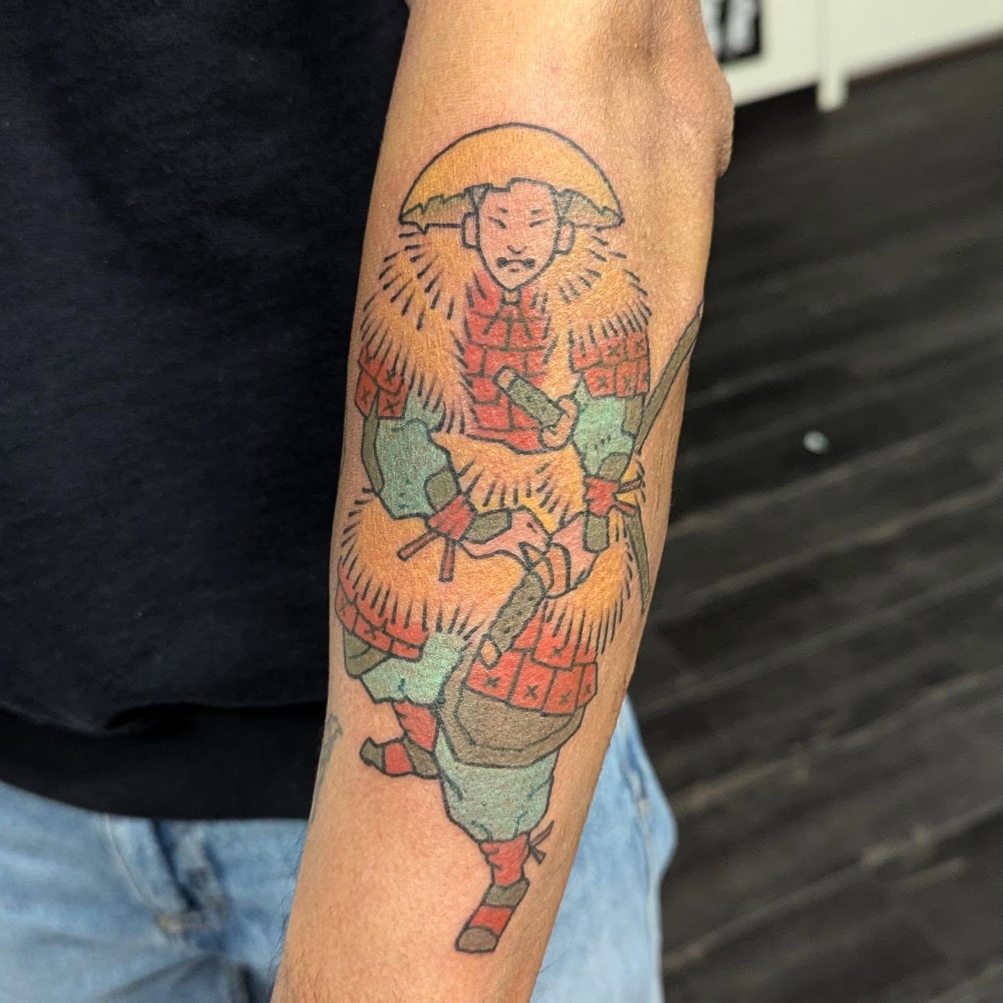 Argustattoo jarrat samurai, tattoo by Jarrat Tattoo at Argus Tattoo in Antwerp