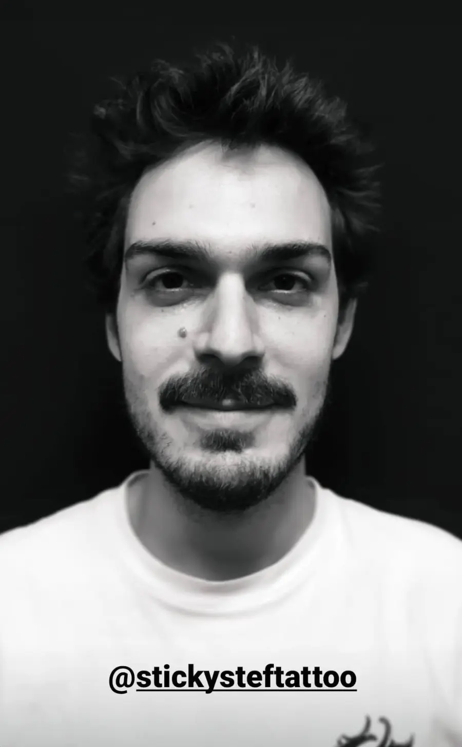 Portrait of Sticky Stef, tattoo artist at Argus Tattoo Antwerp